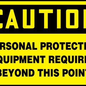 Accuform MPPE623XT 10" x 14" Dura-Plastic Caution Sign: Double Hearing Protection Required