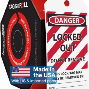 Accuform TAR714 "Out Of Service" By-The-Roll Safety Tag