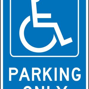 Accuform FRP210RA 18" x 12" Reflective Aluminum Traffic Sign: Reserved Parking (Left Arrow)