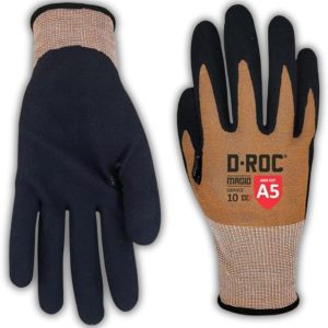 Magid D-ROC DX+ Technology DXPG53 18-Gauge VersaTek Grip Palm Coated Coreless Touchscreen Glove