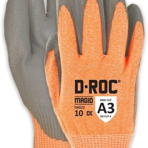 Magid D-ROC DXG22 18-Gauge Hi-Viz Orange Cut-Resistant Gloves