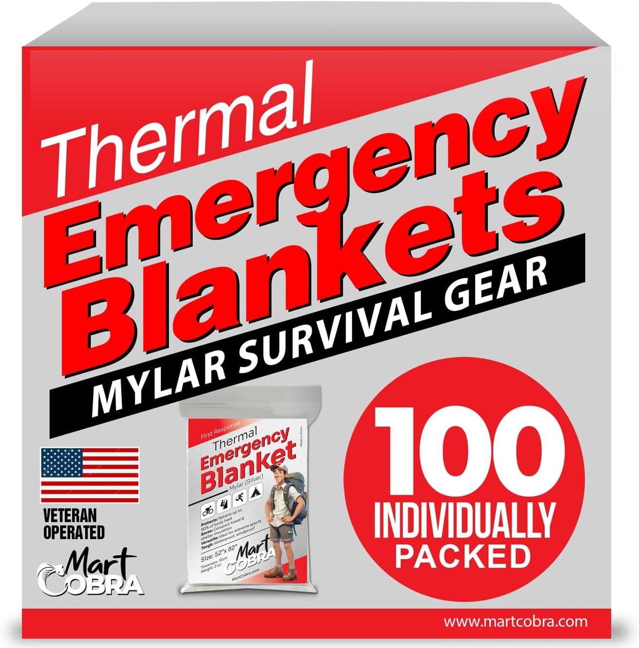 AERORESCUE Thermal Blanket 140 x 210cm Bag/100
